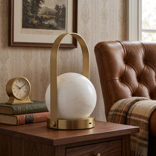 Alabaster Portable Lantern Table Lamp – detail 9