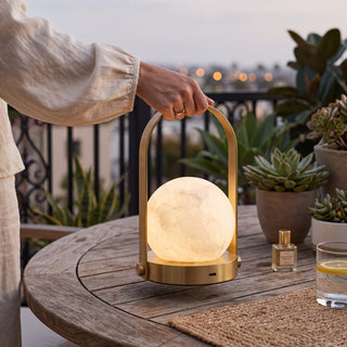 Alabaster Portable Lantern Table Lamp – detail 12