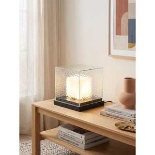 Glacial Glass Cube Table Lamp