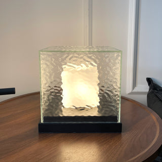 Glacial Glass Cube Table Lamp