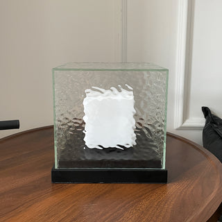 Glacial Glass Cube Table Lamp