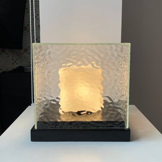 Glacial Glass Cube Table Lamp
