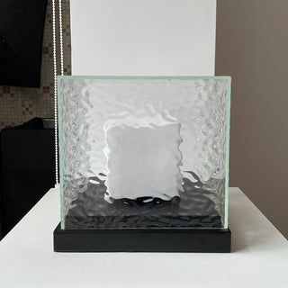 Glacial Glass Cube Table Lamp