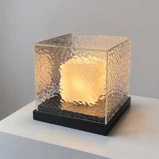 Glacial Glass Cube Table Lamp