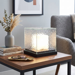 Glacial Glass Cube Table Lamp