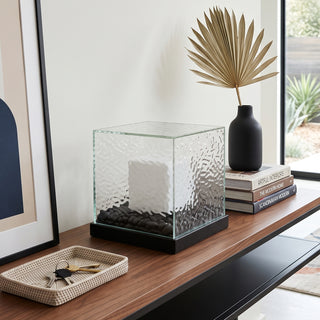 Glacial Glass Cube Table Lamp