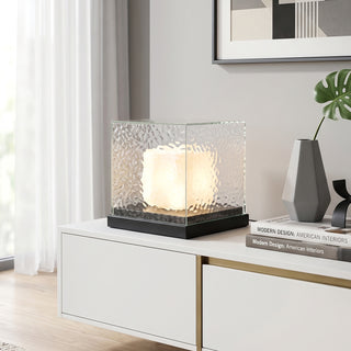 Glacial Glass Cube Table Lamp