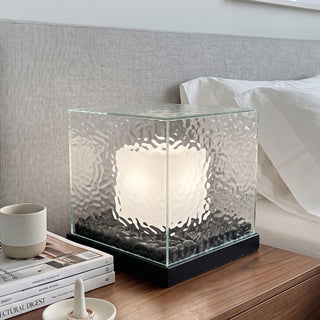 Glacial Glass Cube Table Lamp