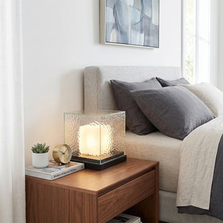 Glacial Glass Cube Table Lamp
