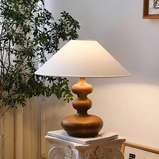 Gourdy Wooden Table Lamp