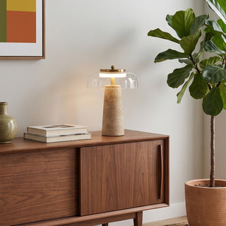 Gratto Travertine Table Lamp