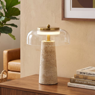 Gratto Travertine Table Lamp