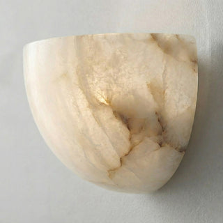 Half Bowl Alabaster Wall Light
