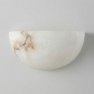 Half Bowl Alabaster Wall Light