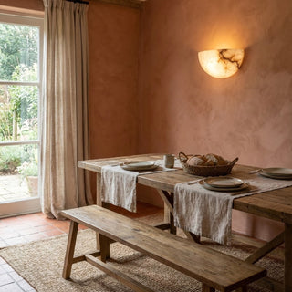 Half Bowl Alabaster Wall Light