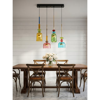 Harlequin Combination Glass Pendant Lamp