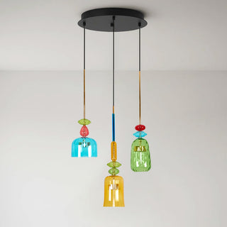 Harlequin Combination Glass Pendant Lamp