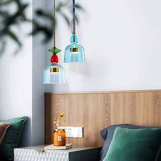Harlequin Spindle Glass Pendant Lamp