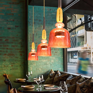 Harlequin Spindle Glass Pendant Lamp