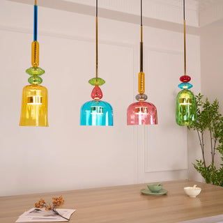 Harlequin Spindle Glass Pendant Lamp