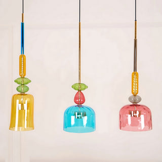 Harlequin Spindle Glass Pendant Lamp