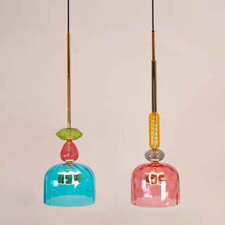 Harlequin Spindle Glass Pendant Lamp
