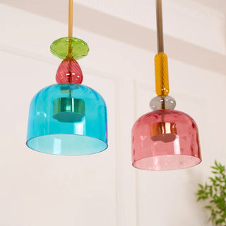 Harlequin Spindle Glass Pendant Lamp