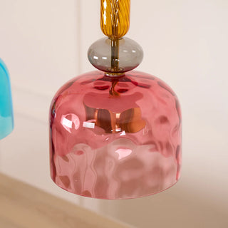Harlequin Spindle Glass Pendant Lamp