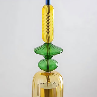 Harlequin Spindle Glass Pendant Lamp