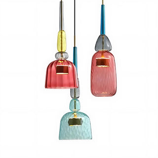 Harlequin Spindle Glass Pendant Lamp