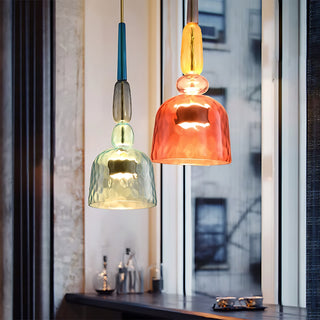 Harlequin Spindle Glass Pendant Lamp