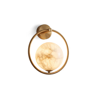 Helios Alabaster Ring Sconce