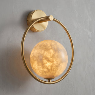 Helios Alabaster Ring Sconce