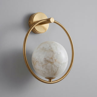 Helios Alabaster Ring Sconce