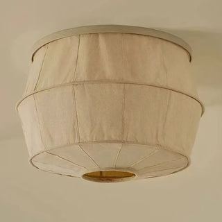 Heytage Patchwork Fabric Semi-Flush Mount