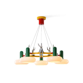 Hopper Postmodern Ring Chandelier