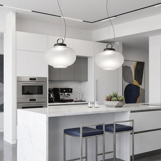 Horgle Fluted Glass Pendant Lamp