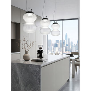 Horgle Fluted Glass Pendant Lamp