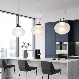 Horgle Fluted Glass Pendant Lamp