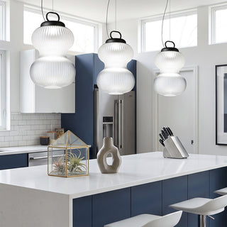 Horgle Fluted Glass Pendant Lamp