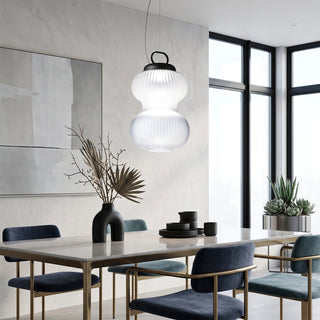 Horgle Fluted Glass Pendant Lamp