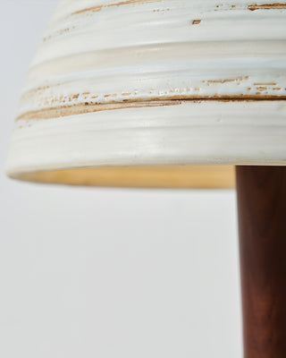 Japanese Retro Ceramic Wood Table Lamp 9.1″