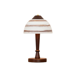 Japanese Retro Ceramic Wood Table Lamp 9.1″