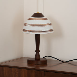 Japanese Retro Ceramic Wood Table Lamp 9.1″