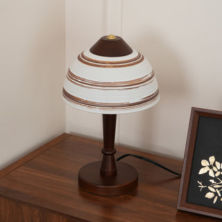 Japanese Retro Ceramic Wood Table Lamp 9.1″