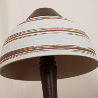 Japanese Retro Ceramic Wood Table Lamp 9.1″