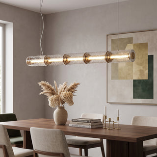 Kaelis Ripple Linear Glass Pendant Lamp – detail 11
