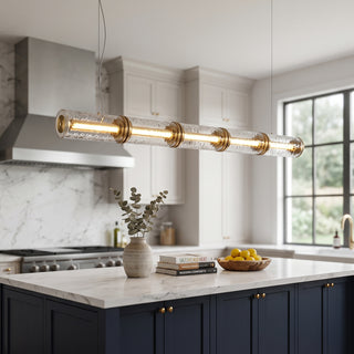 Kaelis Ripple Linear Glass Pendant Lamp – detail 4
