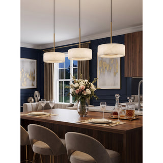 Kaelith Alabaster Drum Pendant Lamp – detail 9