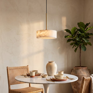 Kaelith Alabaster Drum Pendant Lamp – detail 4
